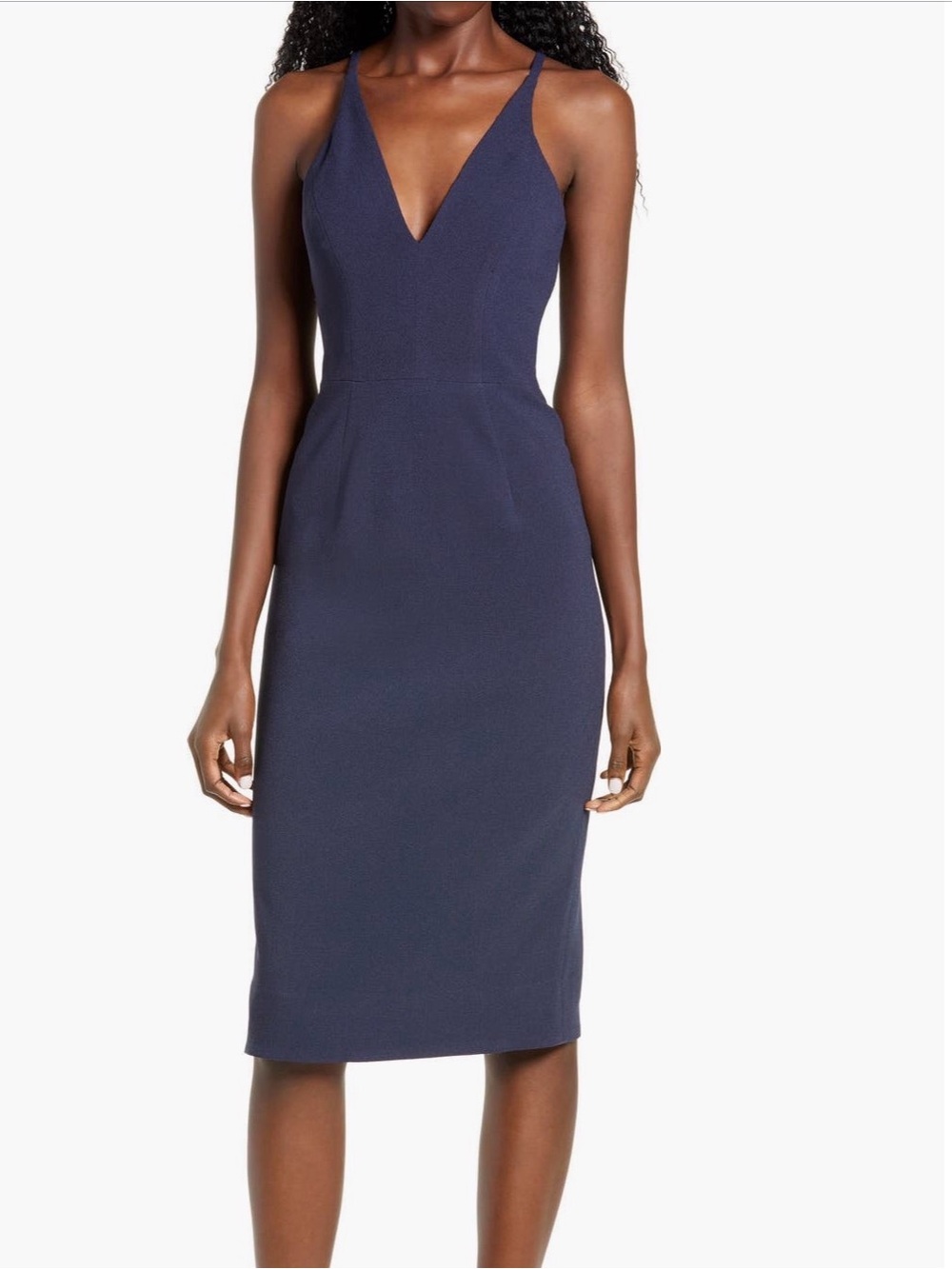Dress the population Lyla crepe cocktail Navy Dress